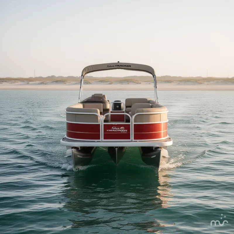 Slide: The Image of Sun Tracker Party Barge 18 DLX 2025 - 2