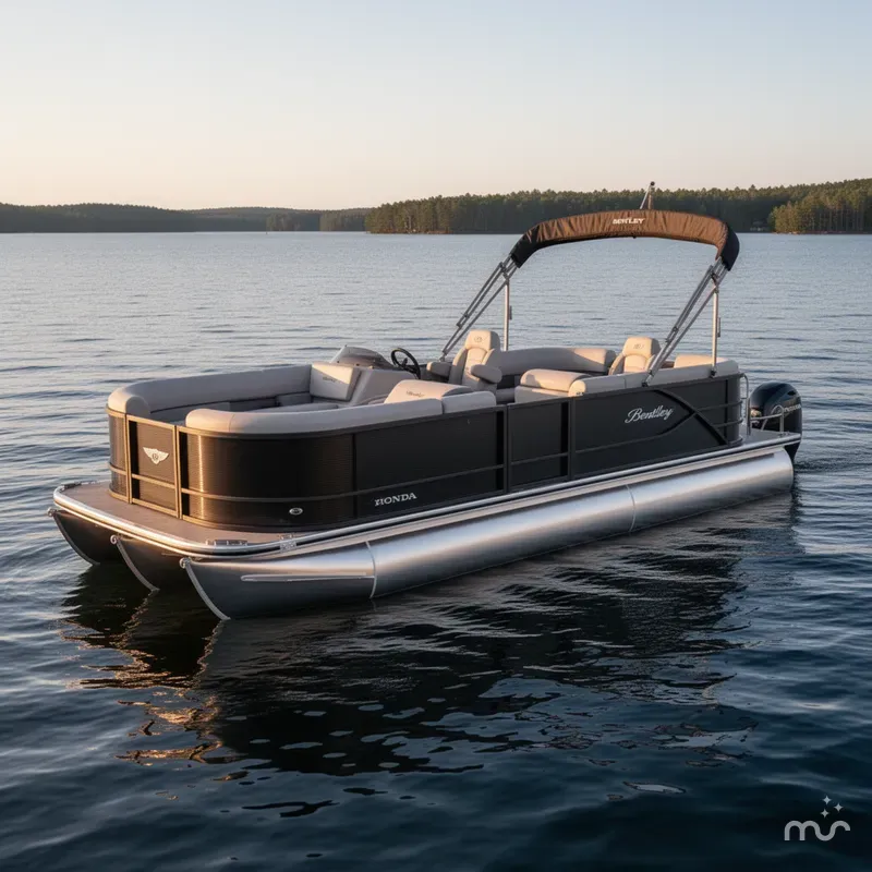 Slide: The Image of Bentley Pontoons LE 200 CW Quad Lounge & Honda 4-Stroke EFI 2025 - 0