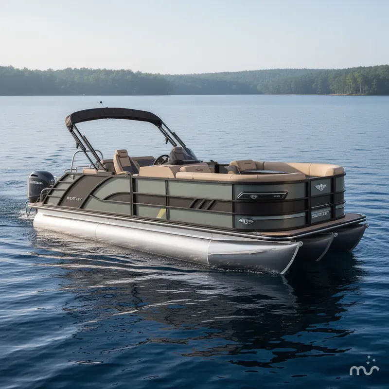 Slide: The Image of Bentley Pontoons Elite 223 Swingback Tritoon & Honda 4-Stroke EFI 2025 - 0