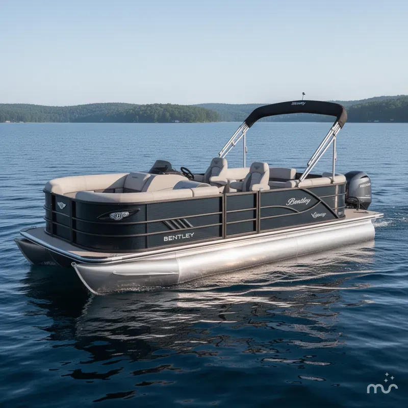 Slide: The Image of Bentley Pontoons Legacy 200 Navigator Quad Lounge & Honda 4-Stroke 2025 - 1