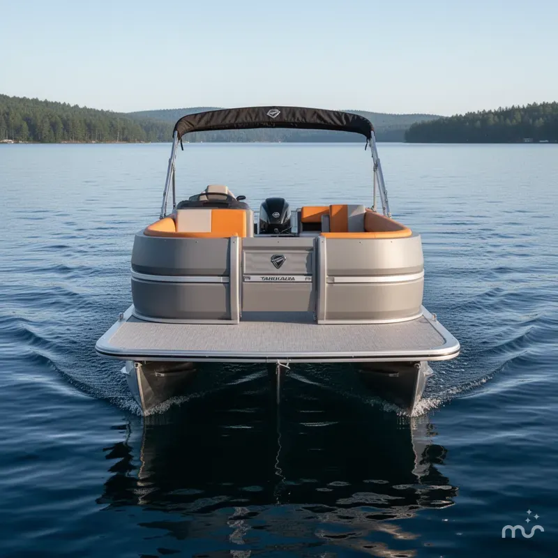 Slide: The Image of Tahoe Aura 2185 Quad Lounge & 90HP 4-Stroke EFI 2025 - 2
