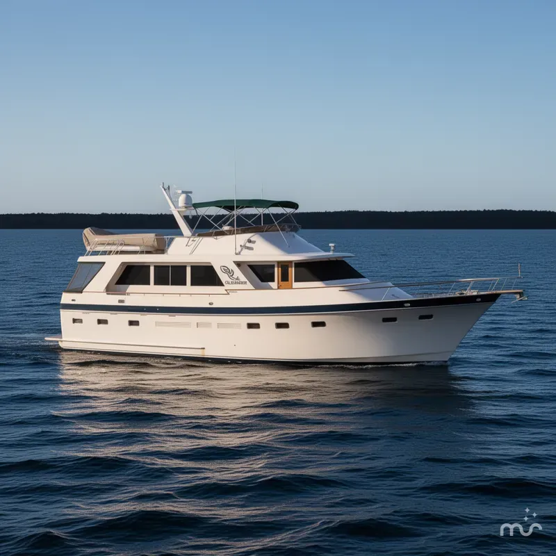 Slide: The Image of Ocean Alexander Flying Bridge Motor Yacht 1984 - 0