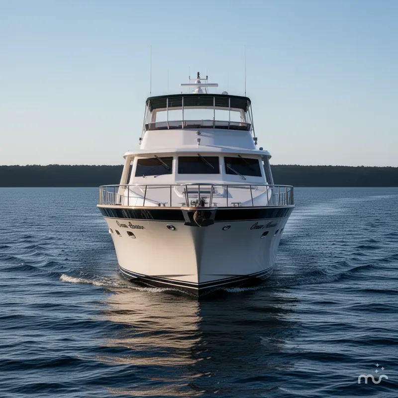 Slide: The Image of Ocean Alexander Flying Bridge Motor Yacht 1984 - 1