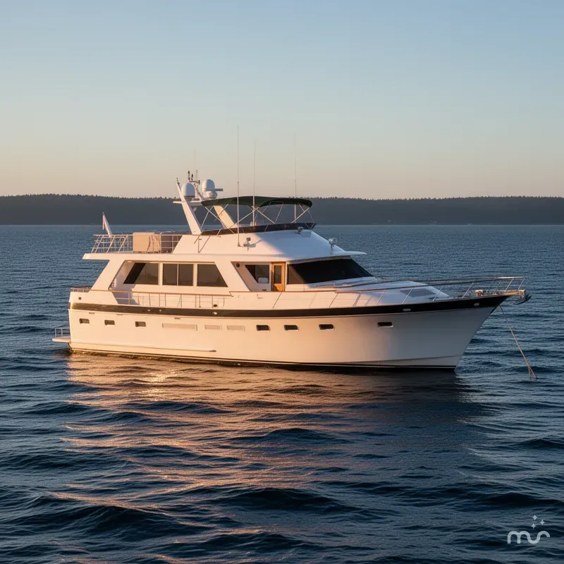 Slide: The Image of Ocean Alexander Flying Bridge Motor Yacht 1984 - 2