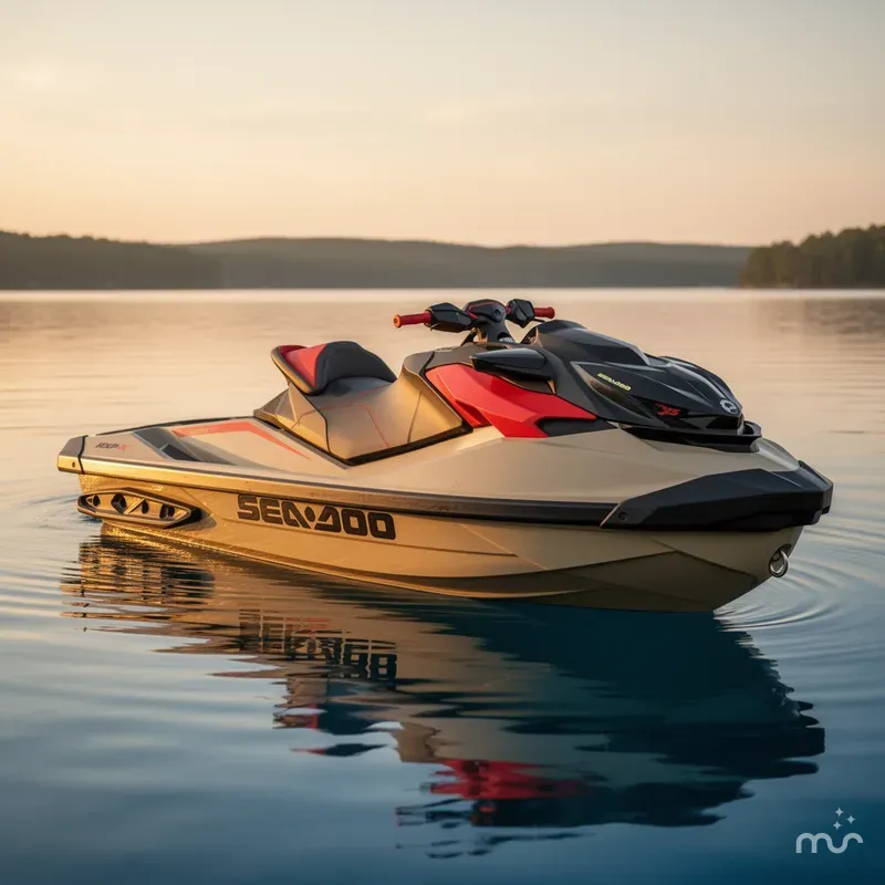 Slide: The Image of Sea-Doo RXP-X™ 325 iBR Metallic Tan / Lava Red Premium 2025 - 0