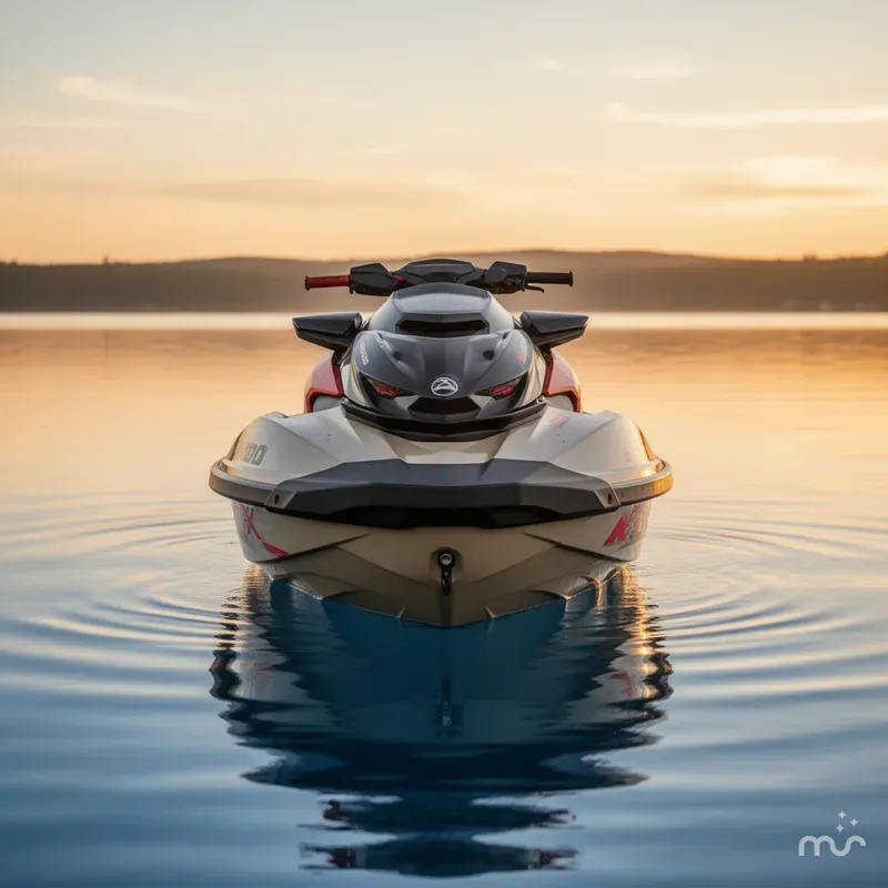 Slide: The Image of Sea-Doo RXP-X™ 325 iBR Metallic Tan / Lava Red Premium 2025 - 1