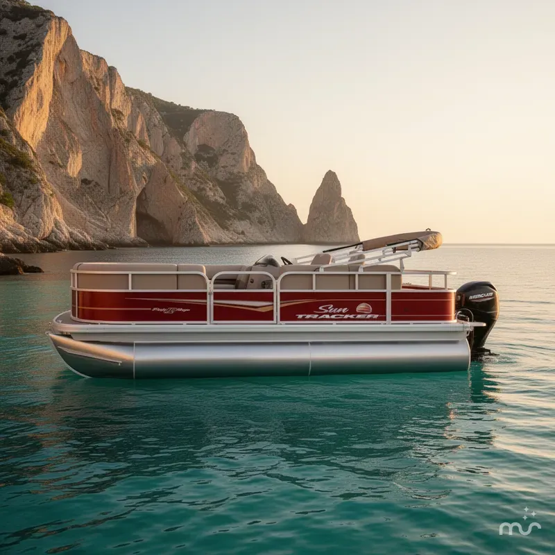 Slide: The Image of Sun Tracker Party Barge 18 DLX 2025 - 2