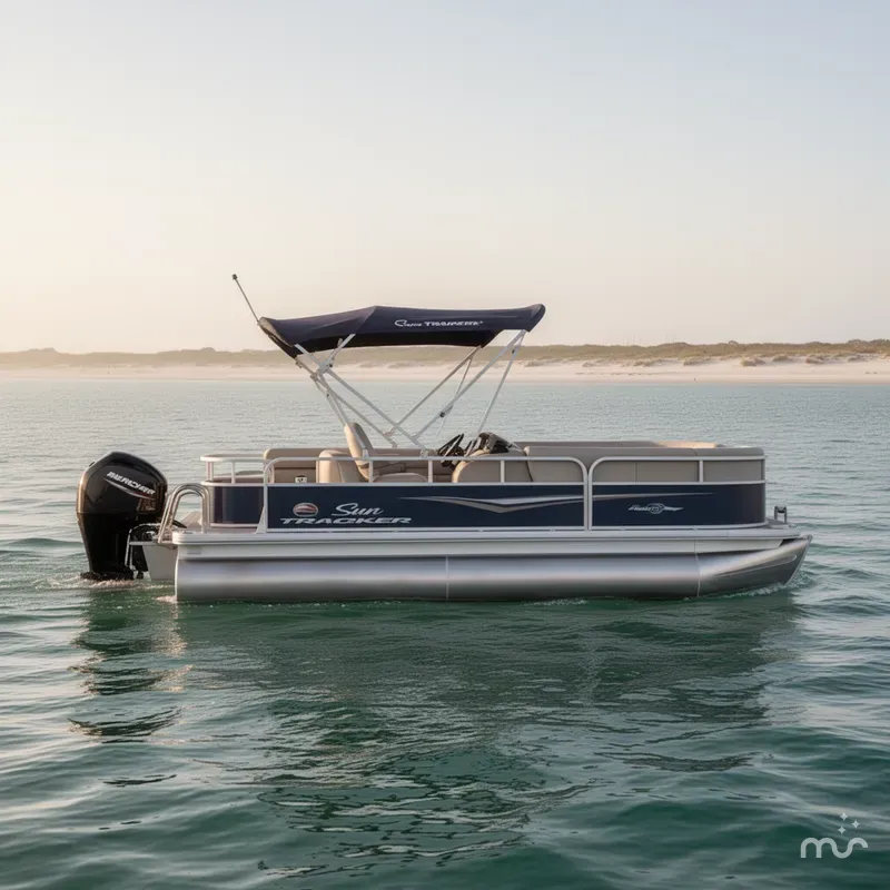 Slide: The Image of Sun Tracker Party Barge 18 DLX 2025 - 0