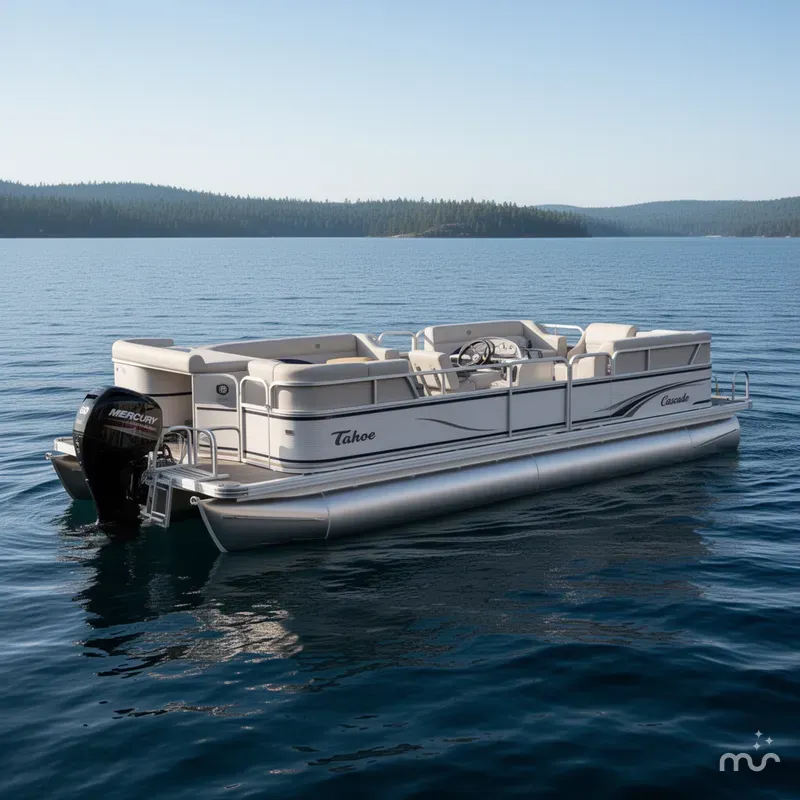 Slide: The Image of Tahoe Cascade 2023 RE Pontoon & 60HP Mercury 4-S EFI 2009 - 0