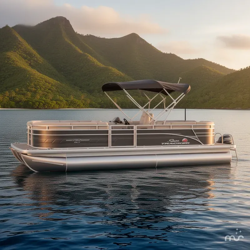 Slide: The Image of Sun Tracker Party Barge 22 DLX 2025 - 2