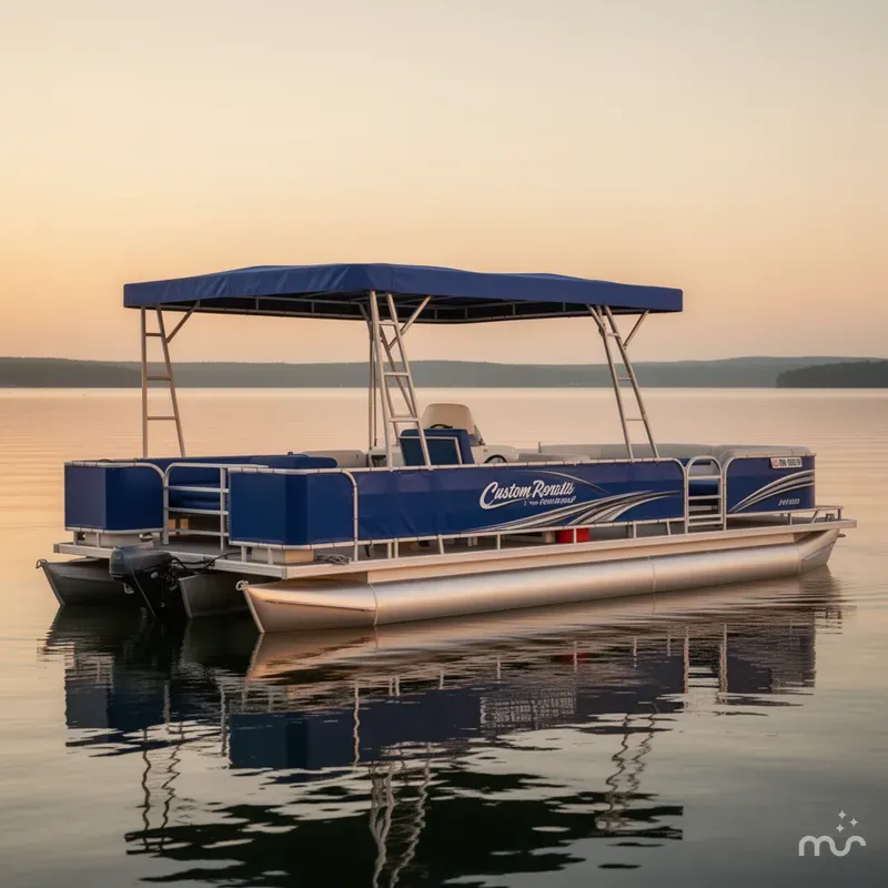 Slide: The Image of Custom Pontoon Rental Fleet 2000 - 0