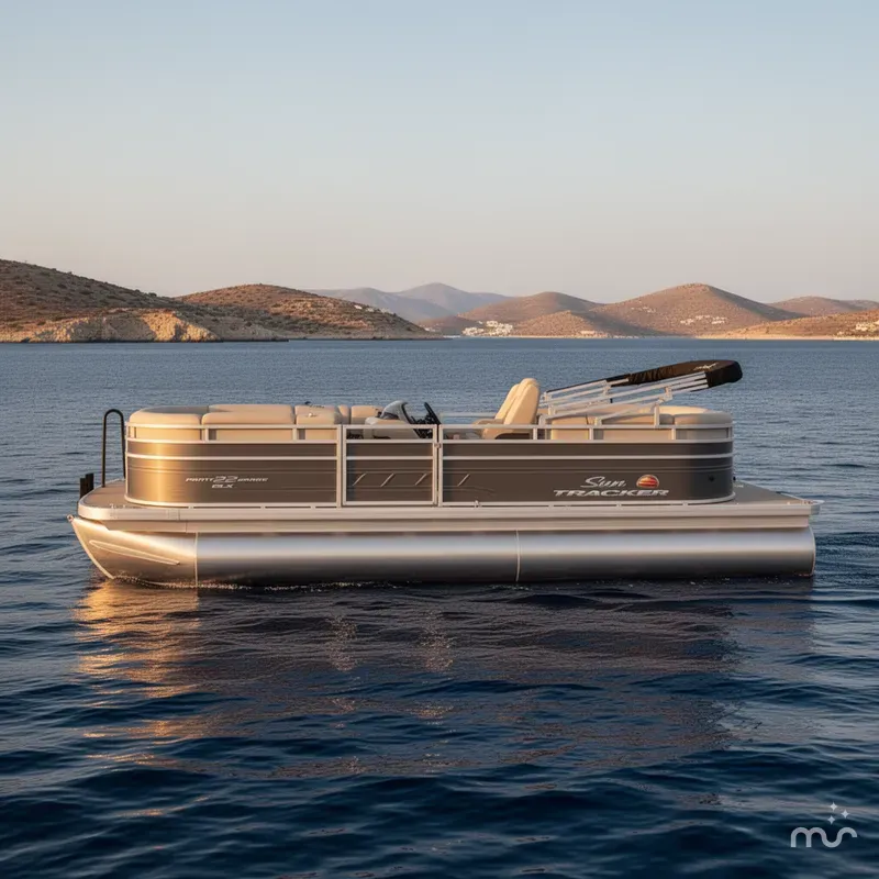 Slide: The Image of Sun Tracker Party Barge 22 DLX 2025 - 2