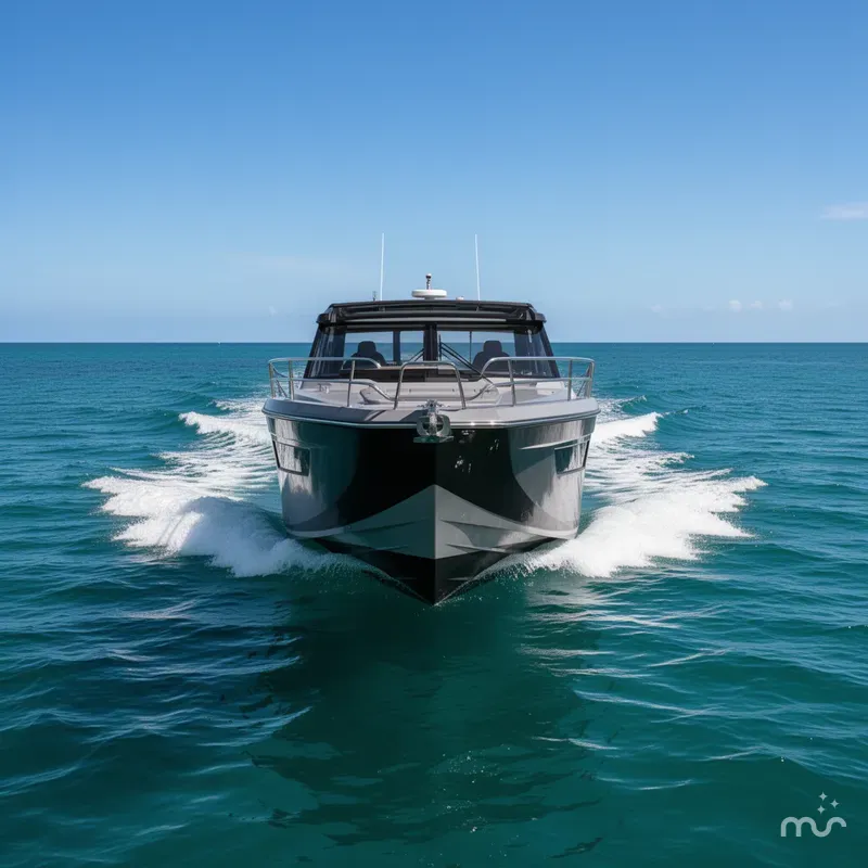 Slide: The Image of Hanover 387 Gray & Black Edition Outboard 2025 - 2