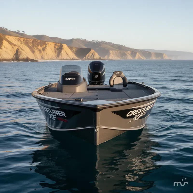 Slide: The Image of Crestliner XF 179 W/ 90HP Mercury! 2025 - 1