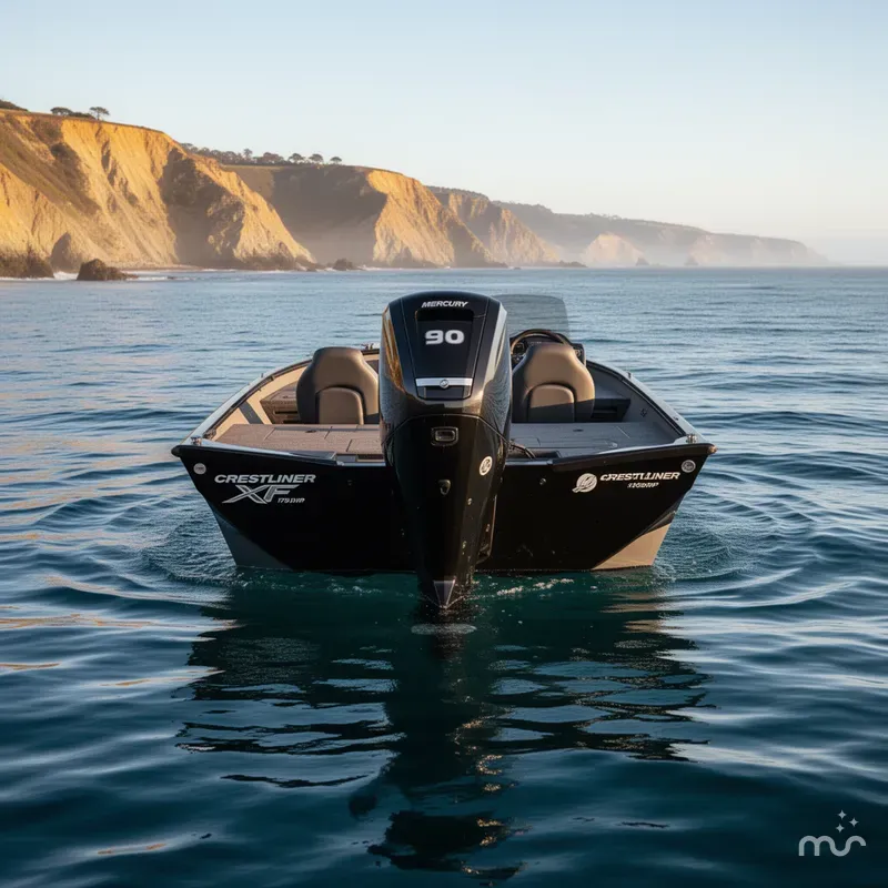 Slide: The Image of Crestliner XF 179 W/ 90HP Mercury! 2025 - 2