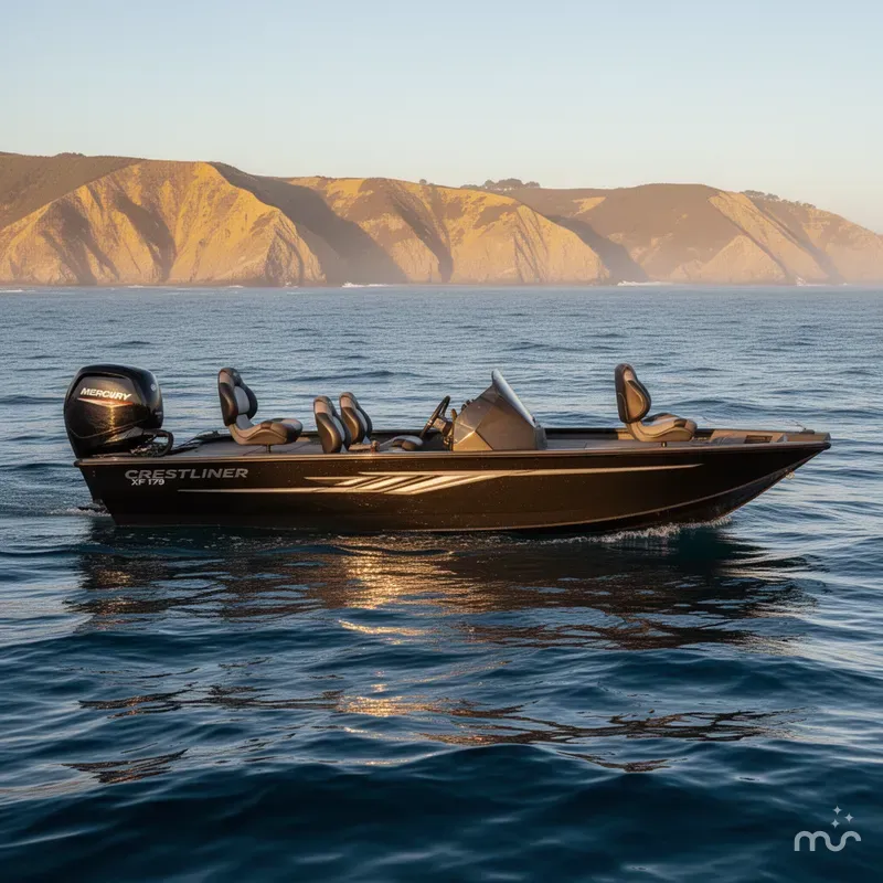 Slide: The Image of Crestliner XF 179 W/ 90HP Mercury! 2025 - 3