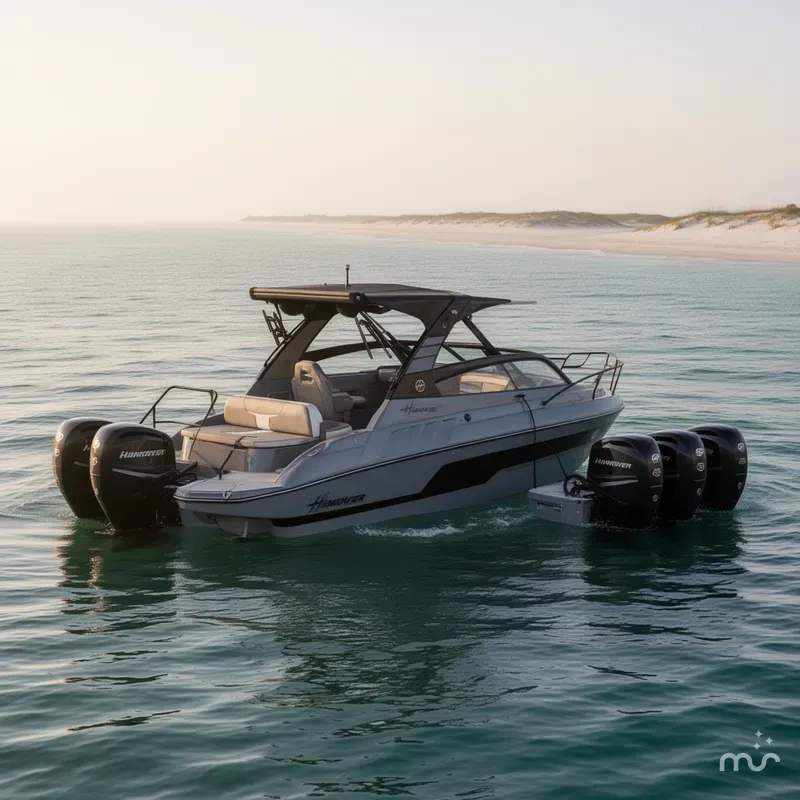 Slide: The Image of Hanover 305 Outboard Alpine Gray Ultimate Sport Edition 2025 - 2