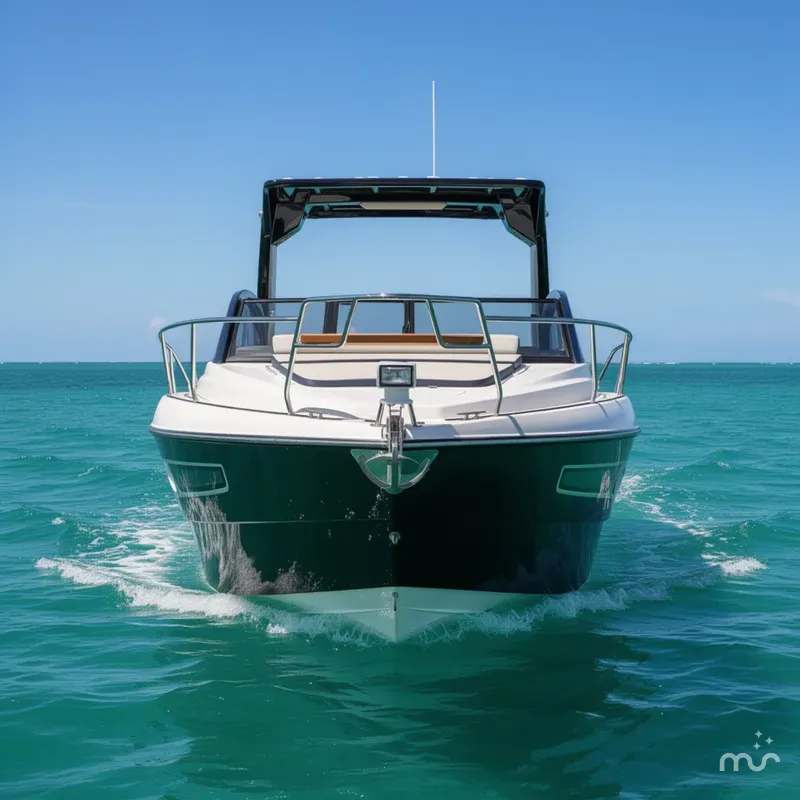 Slide: The Image of Hanover 305 Outboard Black & White T-Top Edition 2025 - 1