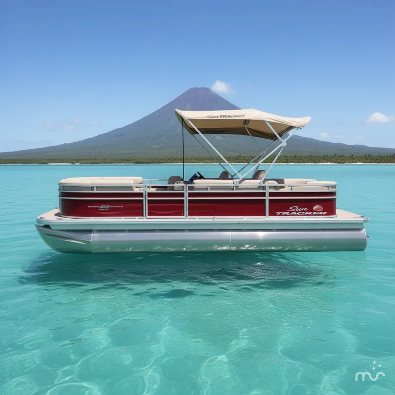 Slide: The Image of Sun Tracker Party Barge 22 DLX 2025 - 2