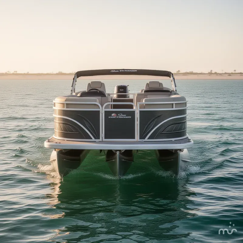 Slide: The Image of Sun Tracker Party Barge 22 DLX 2025 - 1
