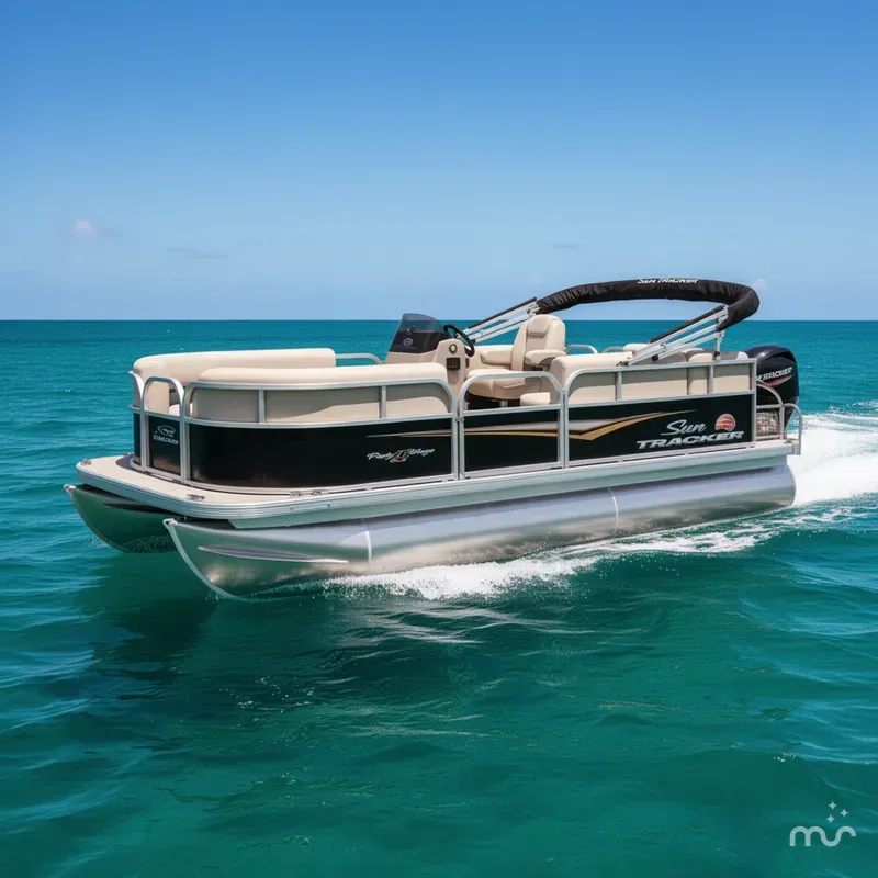 Slide: The Image of Sun Tracker Party Barge 16 DLX 2025 - 0