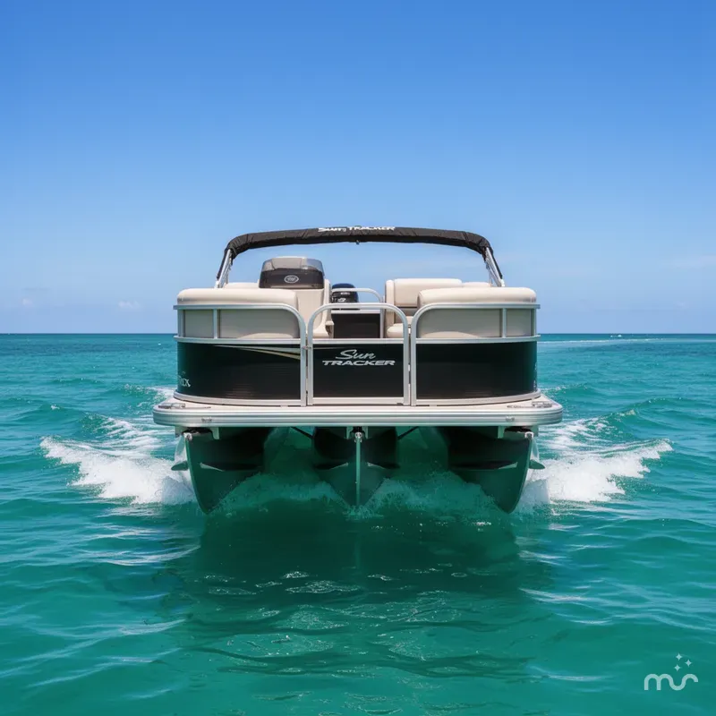 Slide: The Image of Sun Tracker Party Barge 16 DLX 2025 - 2