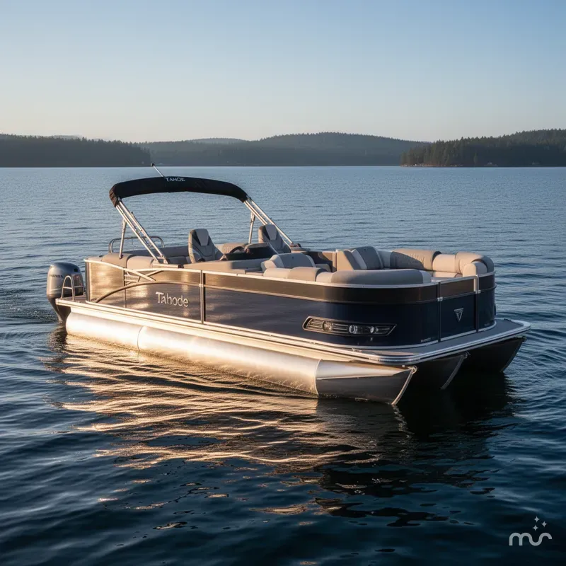 Slide: The Image of Tahoe Cascade 2385 Quad Lounge & Honda 4-Stroke EFI 2025 - 2