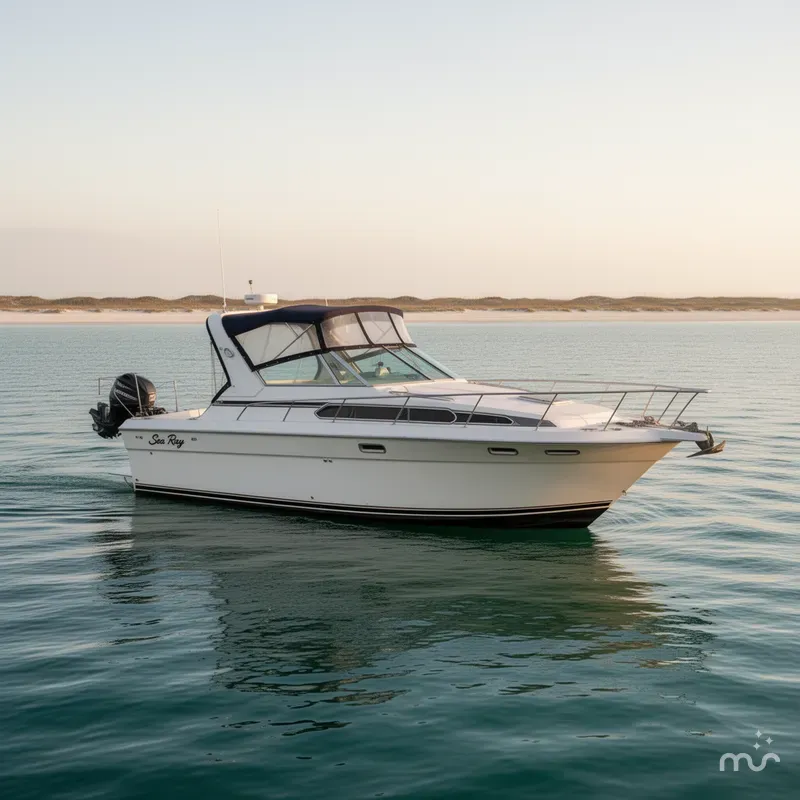 Slide: The Image of Sea Ray 390 Express Cruiser 1987 - 2