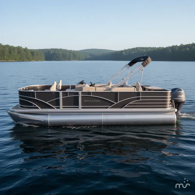 Slide: The Image of Sylvan 820 4-PT Pontoon With 90HP Yamaha 4-Stroke EFI 2019 - 0