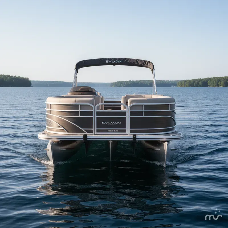 Slide: The Image of Sylvan 820 4-PT Pontoon With 90HP Yamaha 4-Stroke EFI 2019 - 1