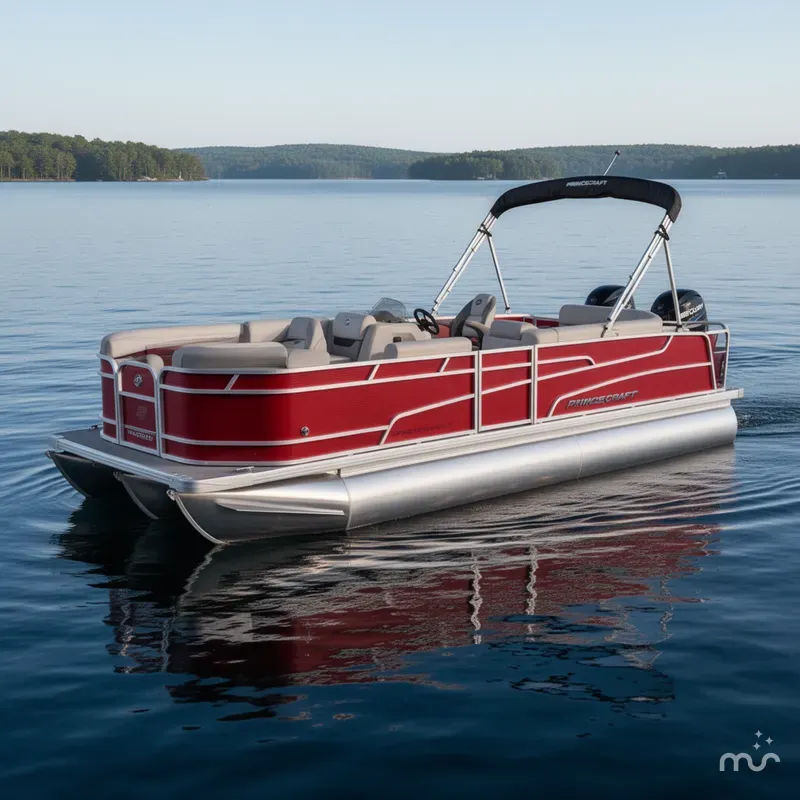 Slide: The Image of Princecraft 21 Sportfisher 2-S Pontoon & Mercury 4-Stroke EFI 2025 - 2