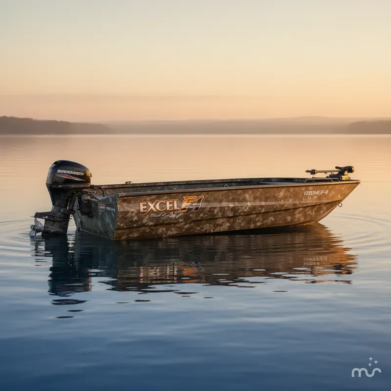 Slide: The Image of Excel 1754 F4 Shallow Water DGB W/ Mud Buddy HDR40 Timbe 2025 - 0