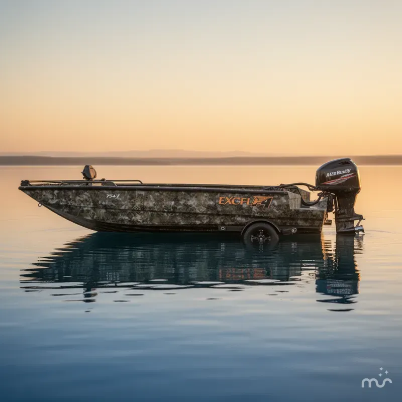 Slide: The Image of Excel 1754 F4 Shallow Water DGB W/ Mud Buddy HDR40 Timbe 2025 - 1