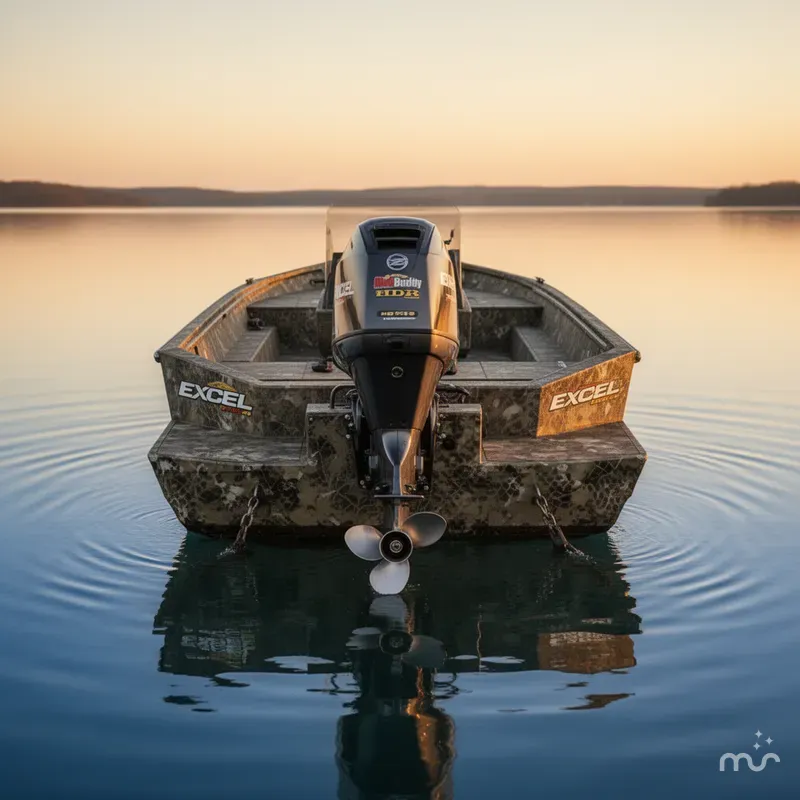 Slide: The Image of Excel 1754 F4 Shallow Water DGB W/ Mud Buddy HDR40 Timbe 2025 - 2