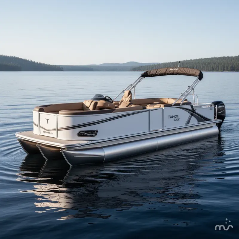 Slide: The Image of Tahoe LTZ 2385 Elite Cruise Tritoon & Honda 4-Stroke EFI 2025 - 2