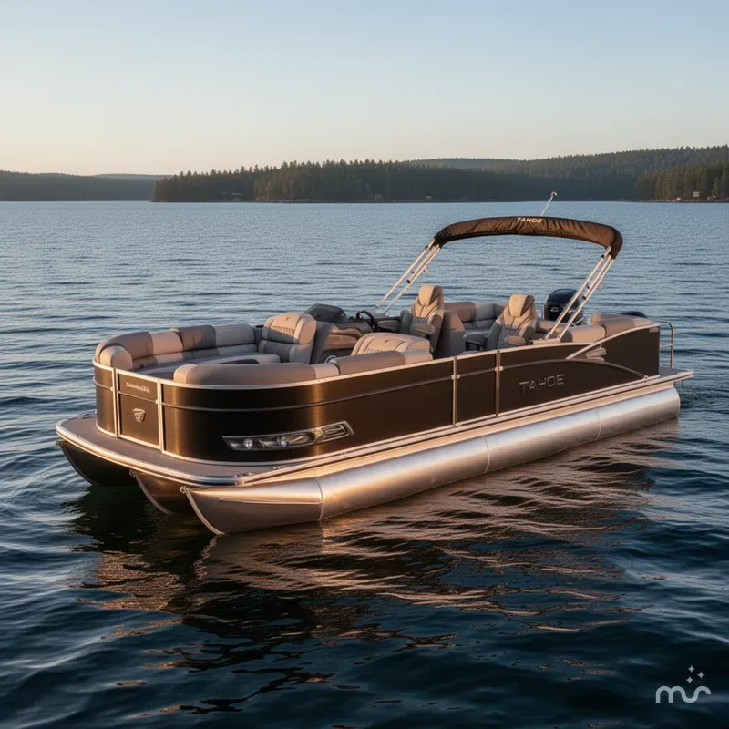 Slide: The Image of Tahoe Cascade 2385 Quad Lounge & Honda 4-Stroke EFI 2025 - 2