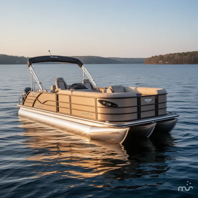 Slide: The Image of Bentley Pontoons Legacy 223 Swingback Tritoon & Honda 4-Stroke EFI 2025 - 2