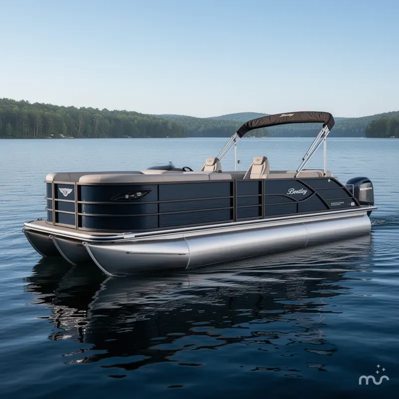 Slide: The Image of Bentley Pontoons Legacy 220 Swingback & Honda 4-Stroke EFI 2025 - 2
