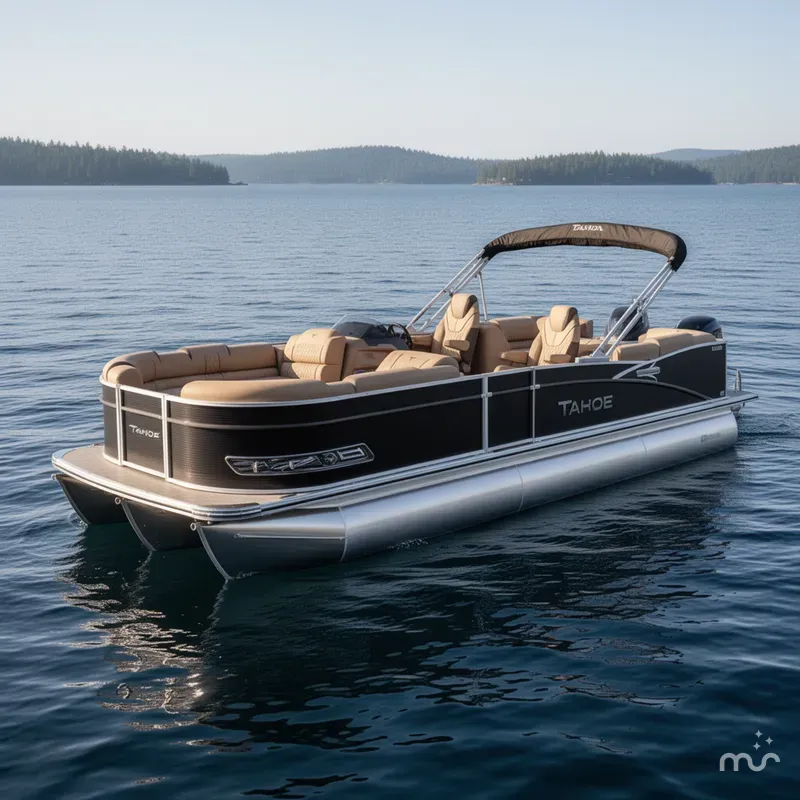 Slide: The Image of Tahoe Cascade 2385 Quad Lounge & Honda 4-Stroke EFI 2025 - 2