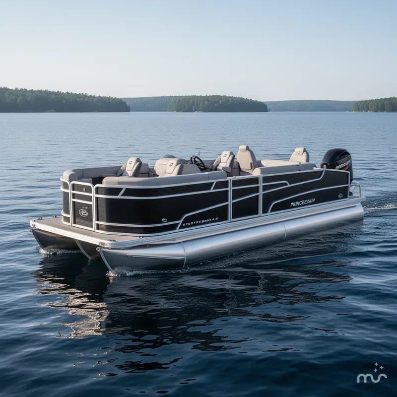 Slide: The Image of Princecraft 21 Sportfisher 4-S Quad Fish Pontoon & Mercury 4-S 2025 - 0