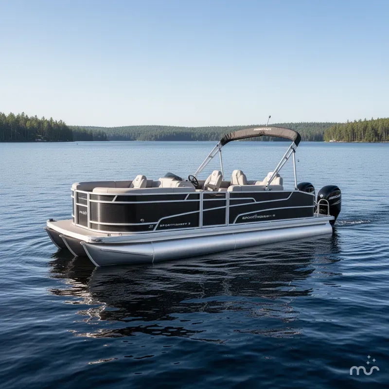 Slide: The Image of Princecraft 21 Sportfisher 4-S Quad Fish Pontoon & Mercury 4-S 2025 - 2
