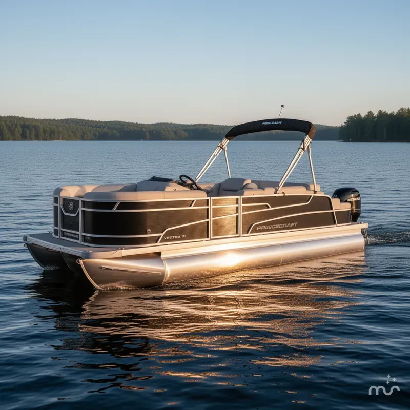 Slide: The Image of Princecraft Vectra 21 RL Swingback Lounge Pontoon & Mercury 4- 2025 - 2
