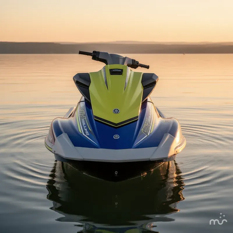 Slide: The Image of Yamaha VX DELUXE- YACHT BLUE/LIM 2020 - 1