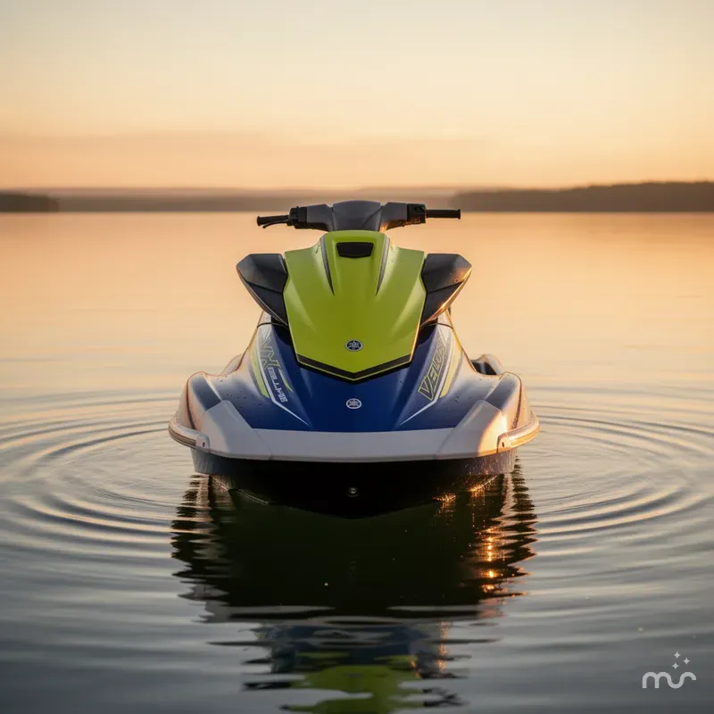 Slide: The Image of Yamaha VX DELUXE- YACHT BLUE/LIM 2020 - 4