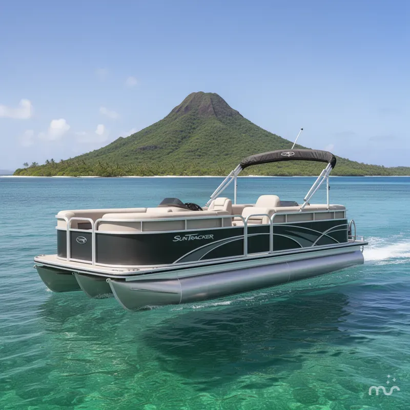 Slide: The Image of Sun Tracker Party Barge 18 DLX 2025 - 2