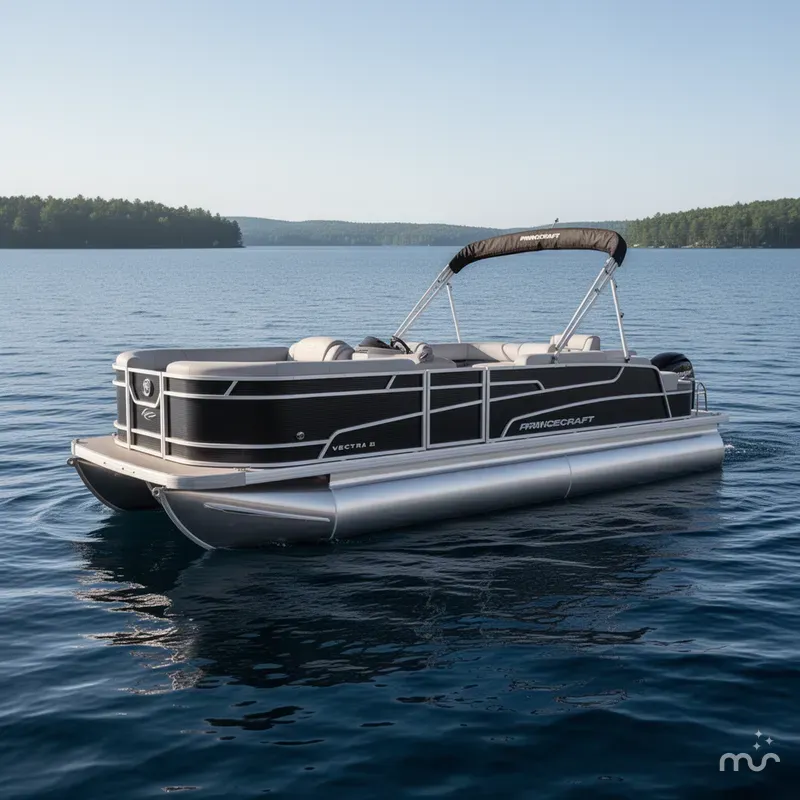 Slide: The Image of Princecraft Vectra 21 RL Lounge Swingback Pontoon & Mercury 4- 2025 - 2