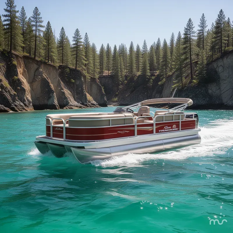 Slide: The Image of Sun Tracker Party Barge 18 DLX 2025 - 4