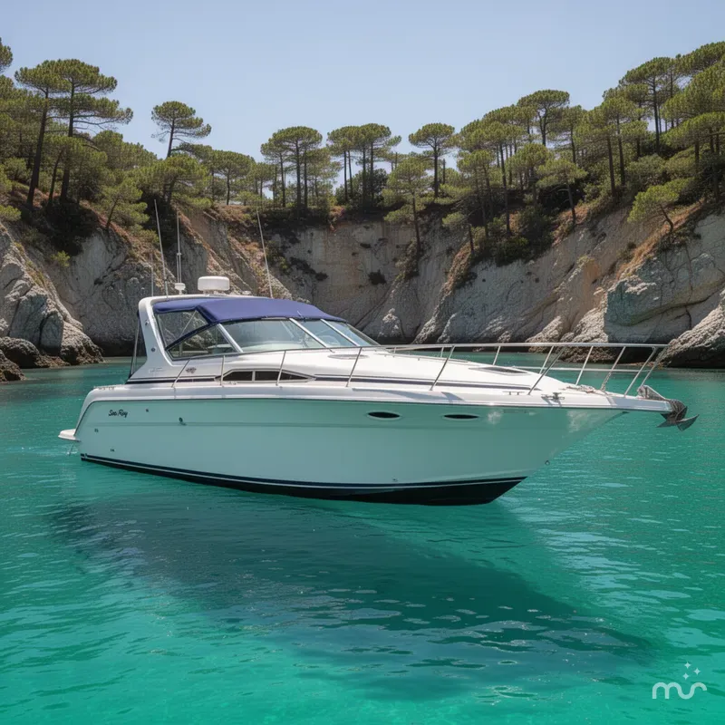 Slide: The Image of Sea Ray 350 Express Cruiser 1991 - 2