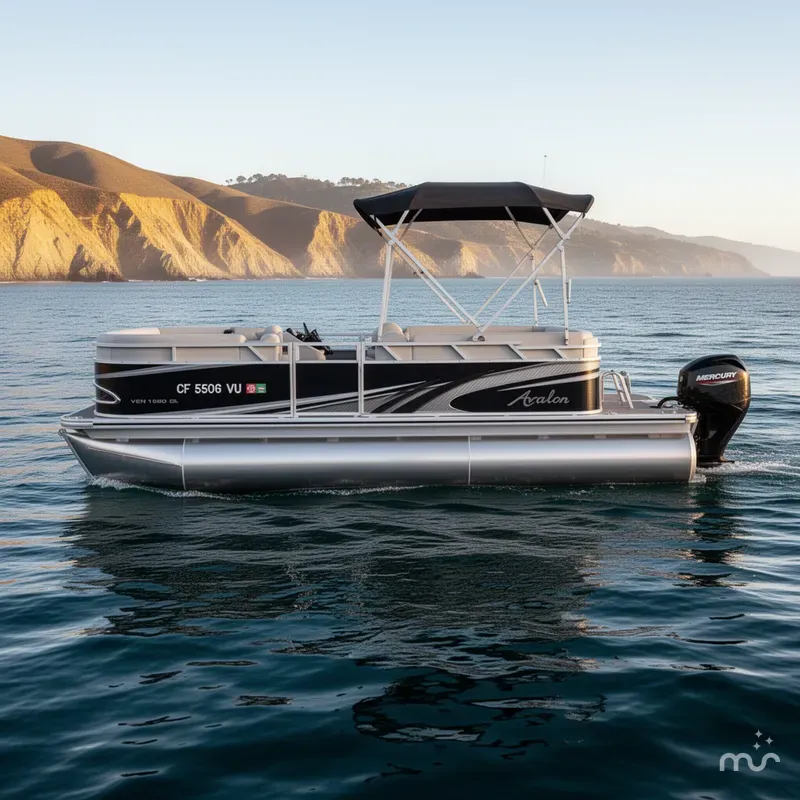 Slide: The Image of Avalon Venture Quad Lounger 18' w/ 60HP Mercury! 2022 - 1