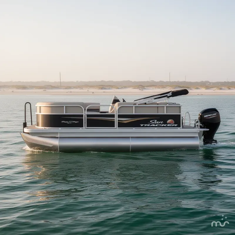 Slide: The Image of Sun Tracker Party Barge 16 DLX 2025 - 1